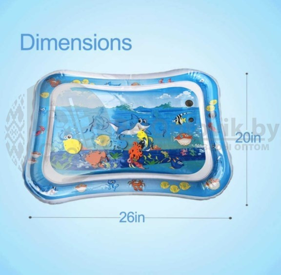 Водный детский развивающий коврик Аквариум, 66 см х 50 см Синий (Осьминожек) - фото 3 - id-p140218445
