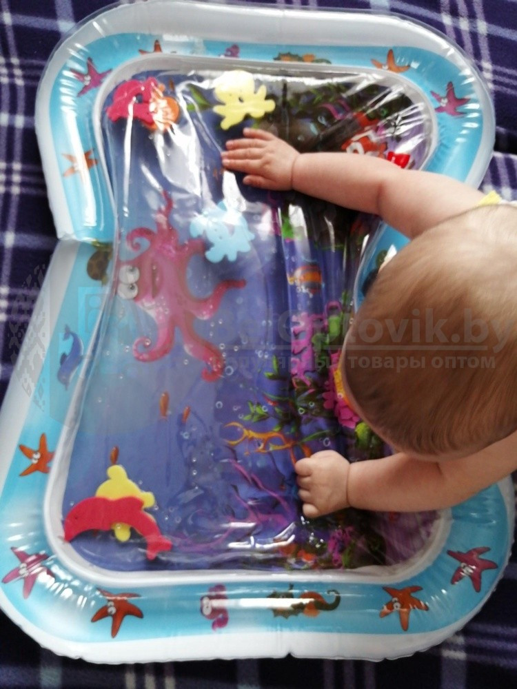 Водный детский развивающий коврик Аквариум, 66 см х 50 см Синий (Осьминожек) - фото 4 - id-p140218445