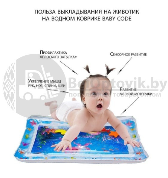 Водный детский развивающий коврик Аквариум, 66 см х 50 см Синий (Акуленок) - фото 8 - id-p140114770