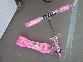 Самокат  Scooter трехколесный розовый