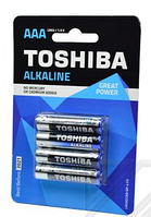 Элемент питания Alcaline Алкалиновый 1.5V AAА TOSHIBA LR03