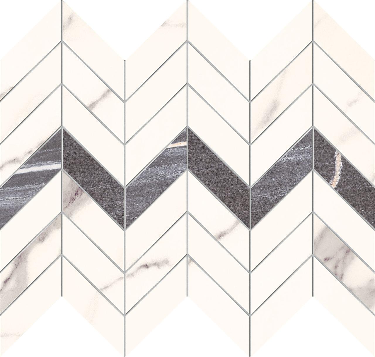 Керамическая плитка мозаика Bonella white 24.6x29.8