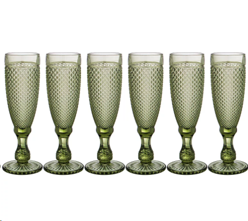 Набор бокалов для шампанского Lefard Muza Color Гранат 781-153  6 шт