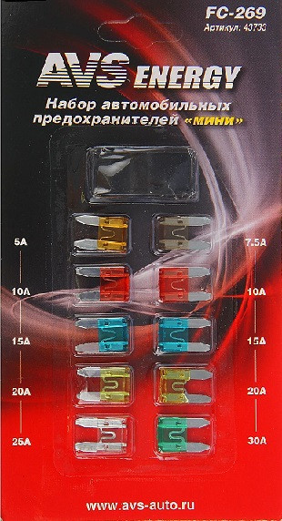 Автомобильные предохранители набор FC-269 "мини"