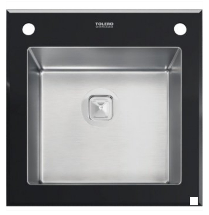 Кухонная мойка TOLERO Glass TG-500 черный - фото 1 - id-p140257661
