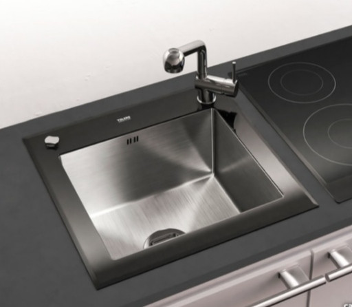 Кухонная мойка TOLERO Glass TG-500 черный - фото 2 - id-p140257661