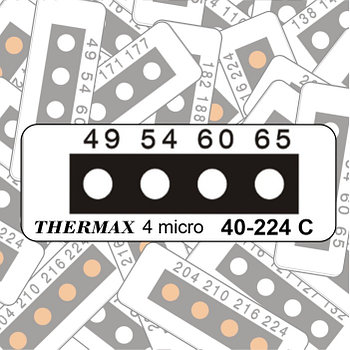 Термоиндикаторная полоса (Термоиндикаторная наклейка) Thermax 4 Micro . 40-224 °С