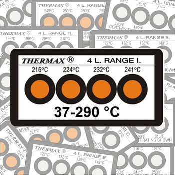 Термоиндикатор (Термоиндикаторная наклейка) Thermax 4. 37-290 °С