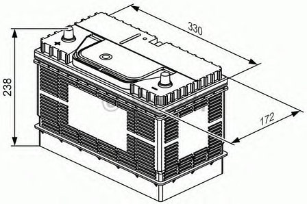 Аккумулятор Тяговый BOSCH L4 12V 105AH, фото 2