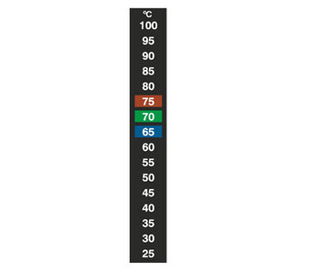 Многоразовая термоиндикаторная наклейка Hallcrest Digitemp 16.  14-100 °С