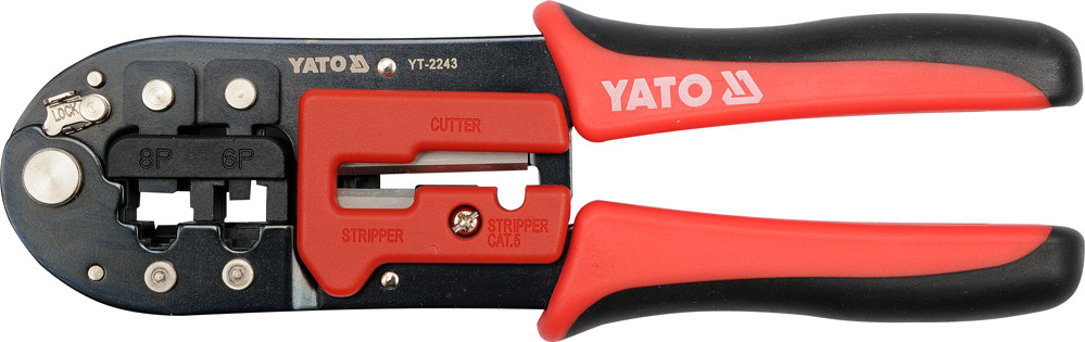 Пресс-клещи для зачистки и обжима кабеля "Yato"(RJ45,RJ11)"Yato" YT-2243 - фото 1 - id-p140263967