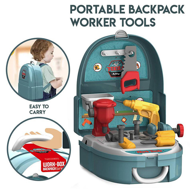 Набор инструментов детский в рюкзаке 21 предмет 7F704 - фото 5 - id-p140277330