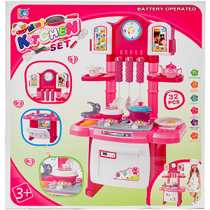 Детский игровой набор Кухня арт. 3584, 32 предмета, свет звук - фото 1 - id-p140283885