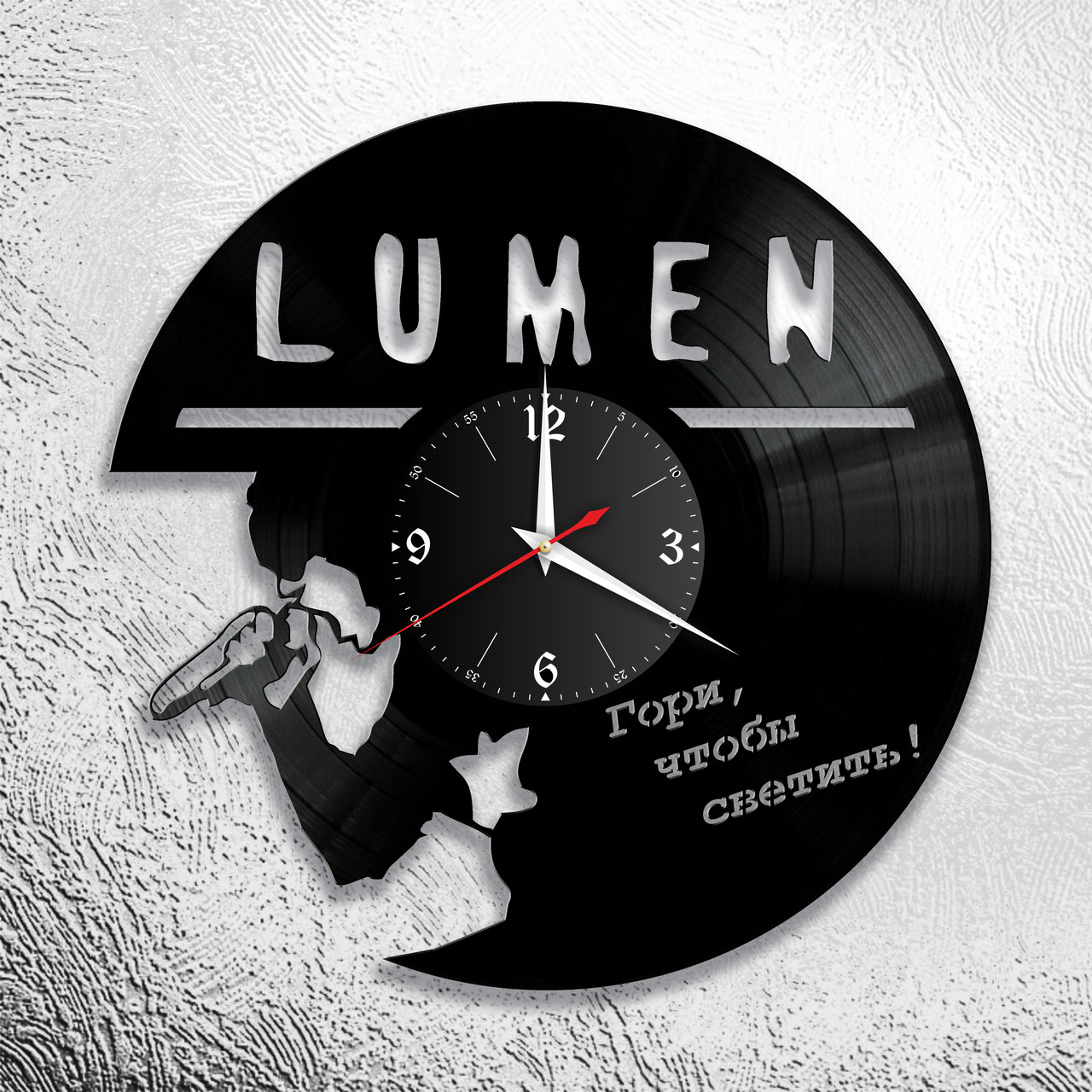 Часы из виниловой пластинки "Lumen ." версия 1, фото 1