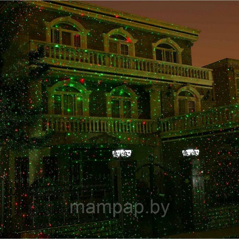 Уличный лазерный новогодний проектор OUTDOOR LASER LIGHT Металический корпус