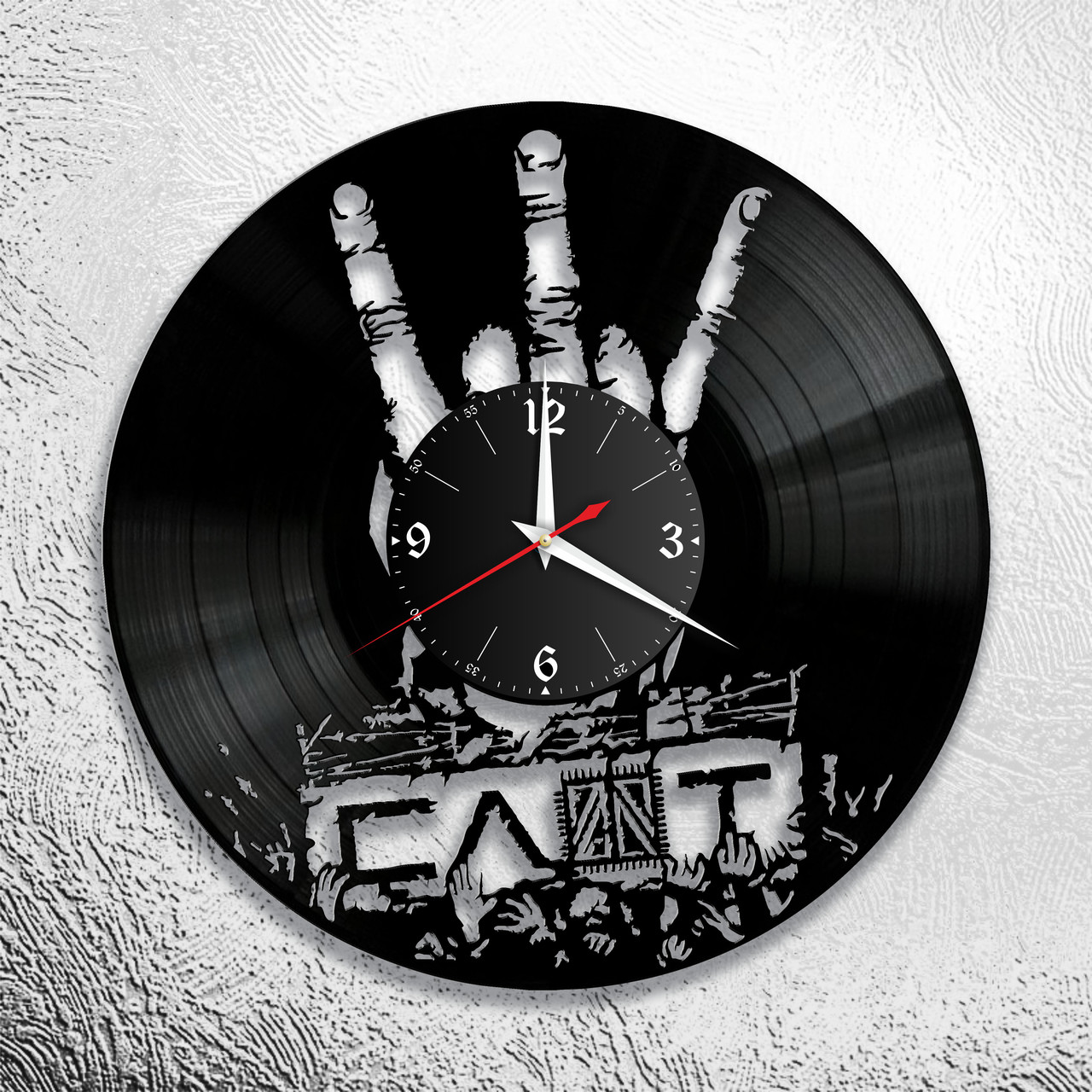 Часы из виниловой пластинки "Слот" версия 1, фото 1