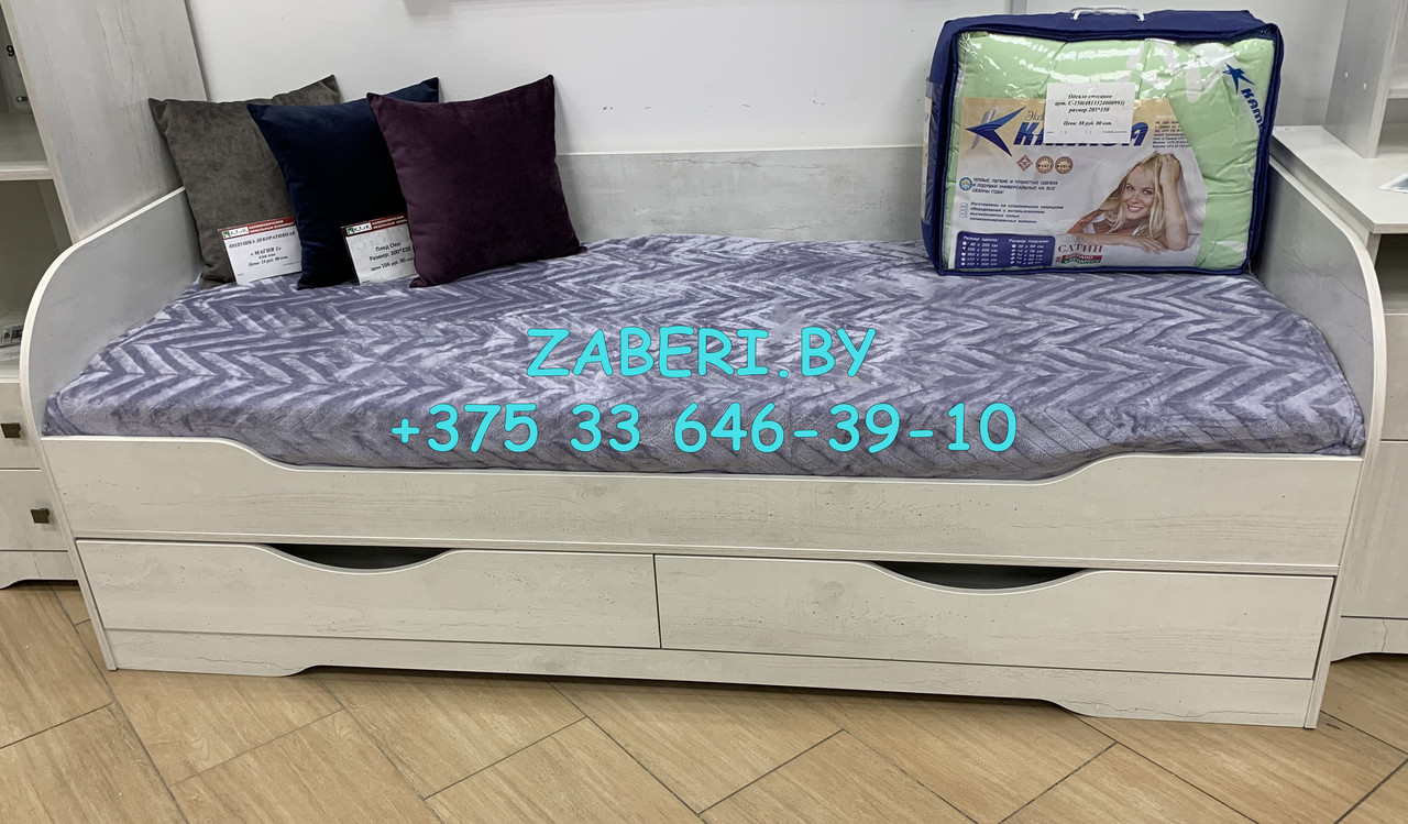 Кровать с ящиками "800 Атланта" (бетон) КМК 0741.18 - фото 2 - id-p140302309