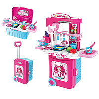 Детская кухня-чемоданчик (свет,звук), арт. 008-951А розовая