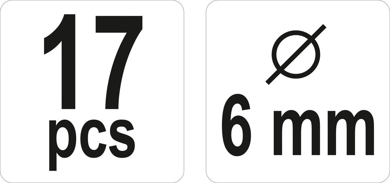 Сверло с набором соединений на шкантах 6мм (17 пр.) "Yato" YT-44112 - фото 3 - id-p140320654