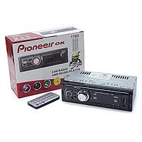 Автомагнитола PioneerOK 1783 Bluetooth /USB/AUX/SD/FM. Красная подсветка, пульт в комплекте.