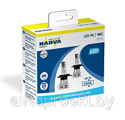 Комплект светодиодных ламп NARVA LED H4 12В/24В 6500К