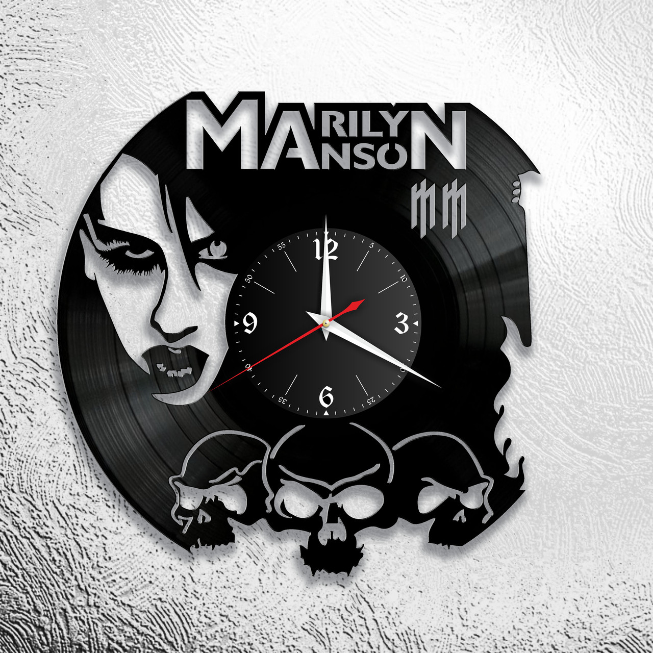 Часы из виниловой пластинки "Marilyn Manson " версия 1