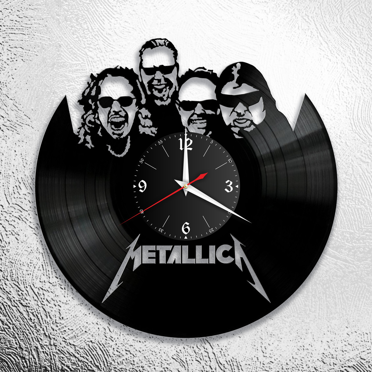 Часы из виниловой пластинки "Metallica" версия 3