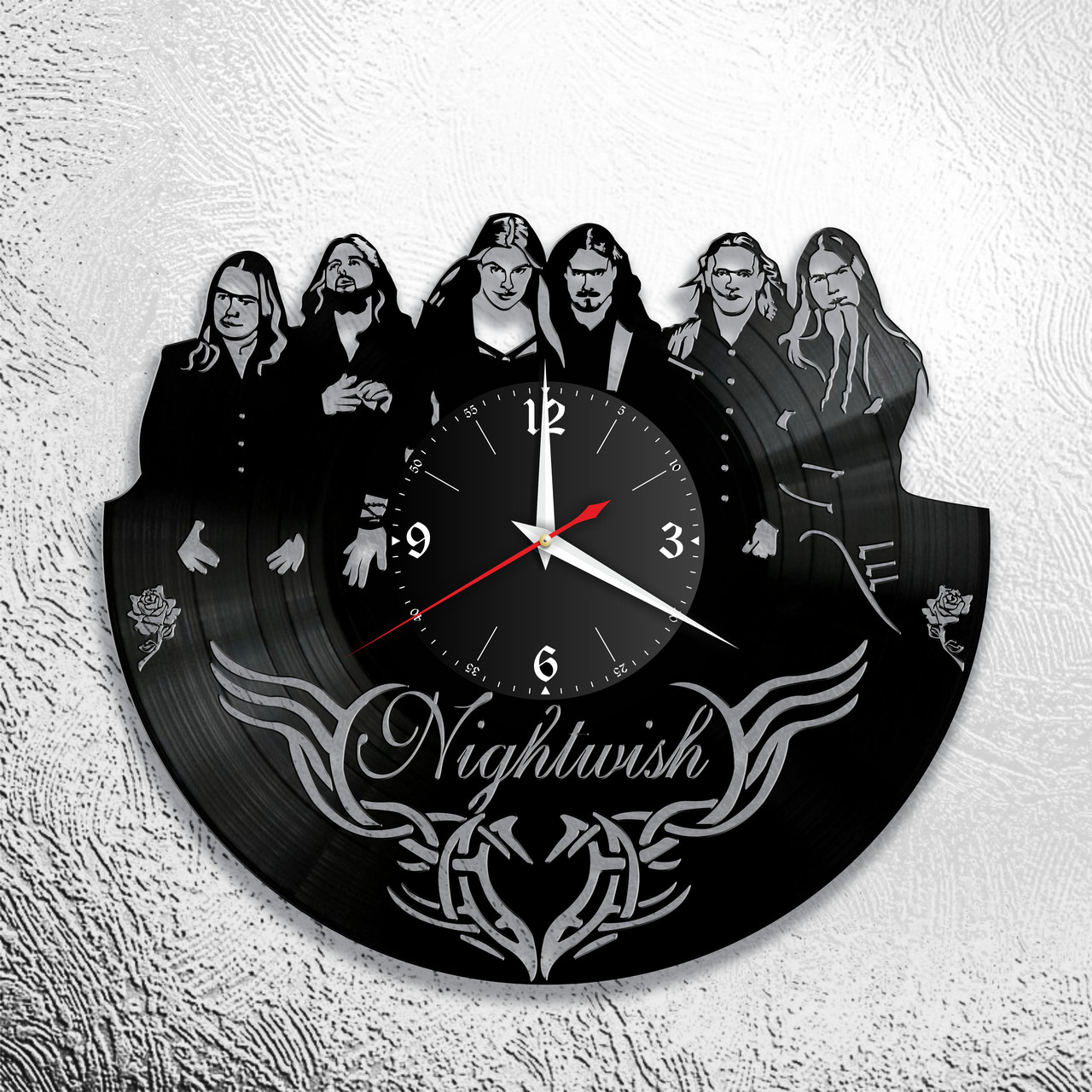 Часы из виниловой пластинки " Nightwish" версия 1