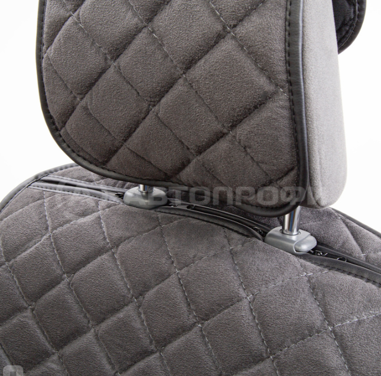 Комплект универсальных накидок на передние сиденья "CarPerformance", 2 шт., алькантара - фото 2 - id-p140324165