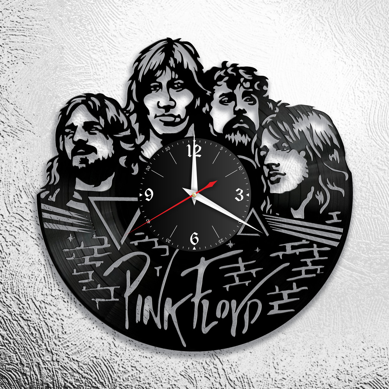Часы из виниловой пластинки "Pink Floyd"  версия 1