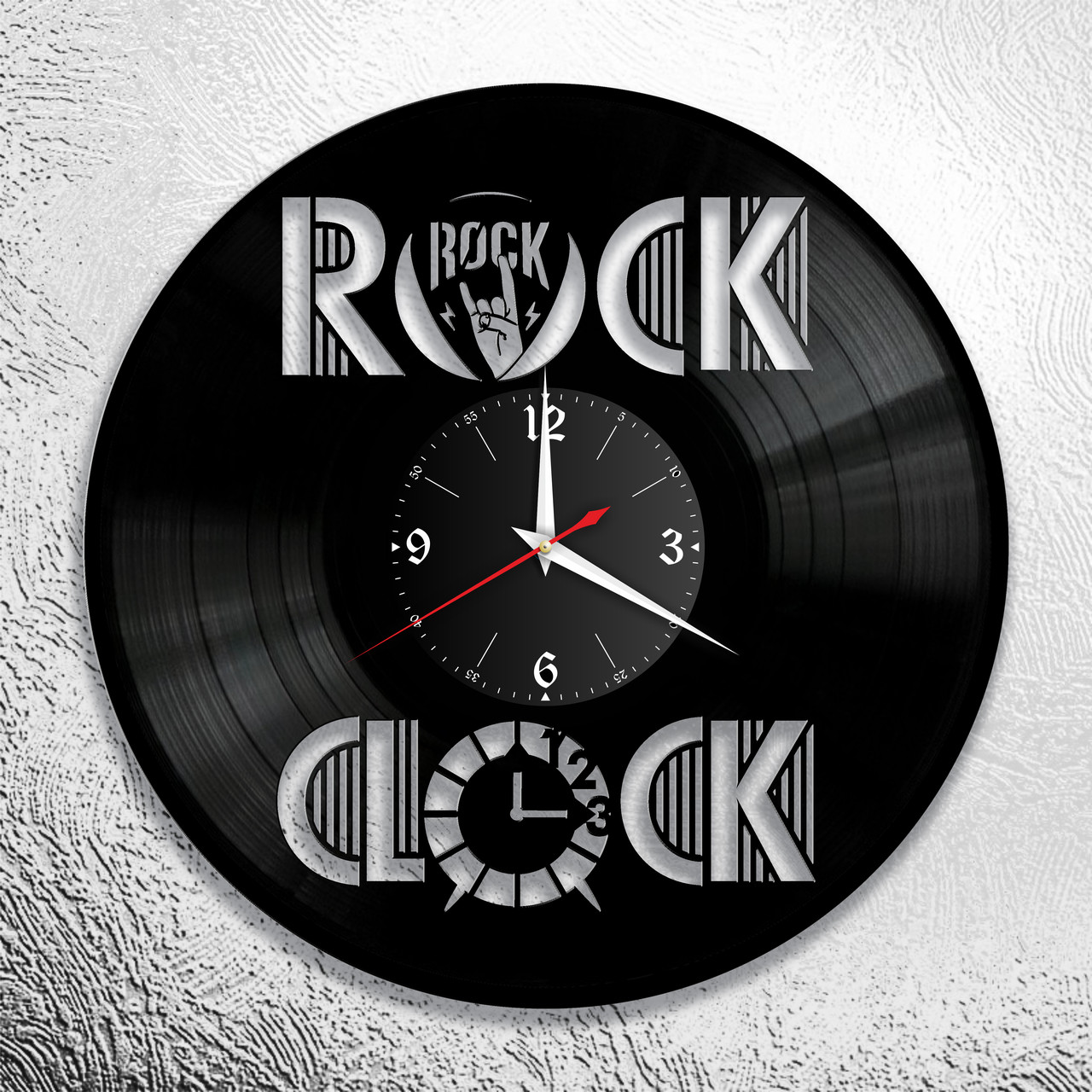 Часы из виниловой пластинки "RockClock"