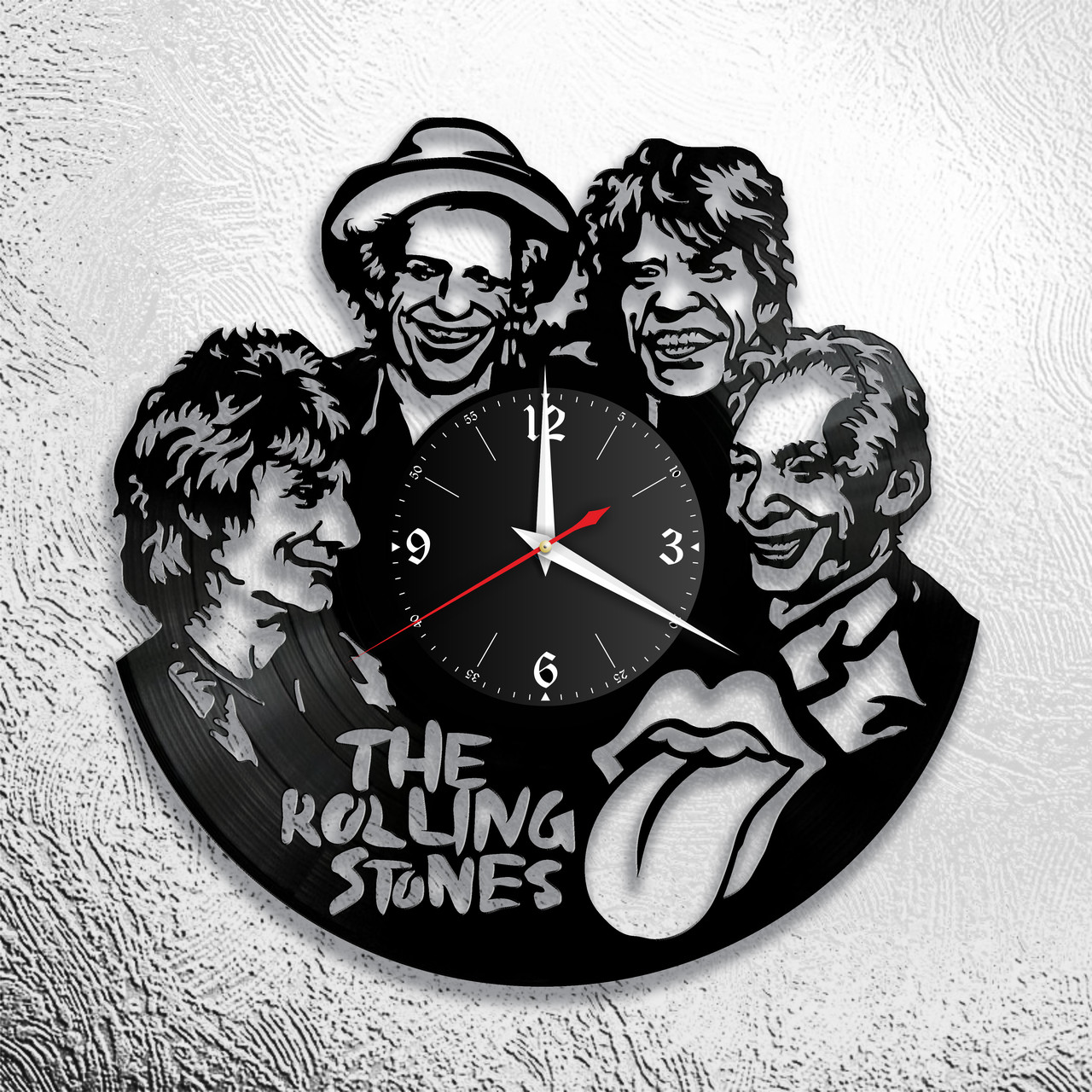 Часы из виниловой пластинки "Rolling Stones" версия 1