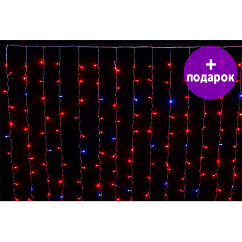 Гирлянда штора Winner Light 2*3 м красный 320 LED - фото 1 - id-p140345141