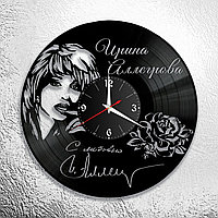 Часы из виниловой пластинки "Ирина Аллегрова" версия 1
