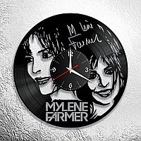Часы из виниловой пластинки "Mylene Farmer" версия 4