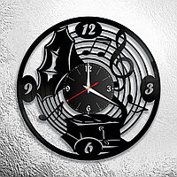 Часы из виниловой пластинки "Музыка" версия 10