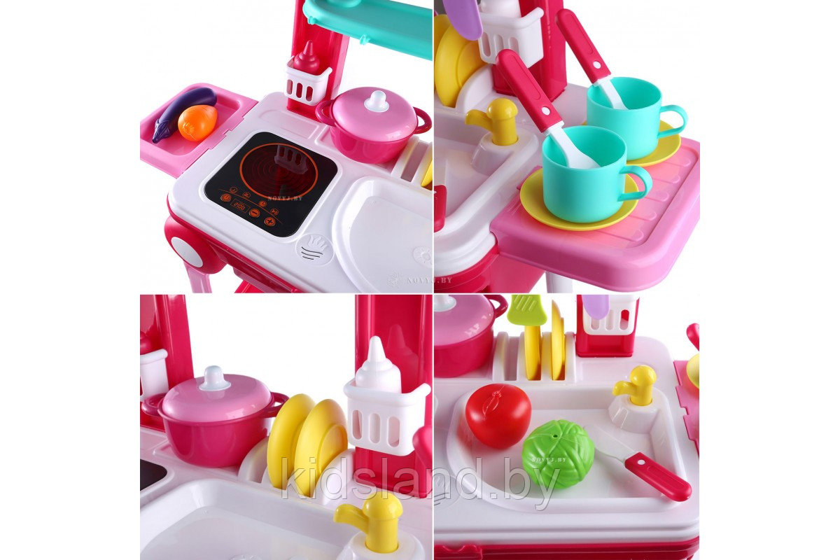 Детская кухня-чемоданчик, арт. 008-921А розовая - фото 4 - id-p140319802