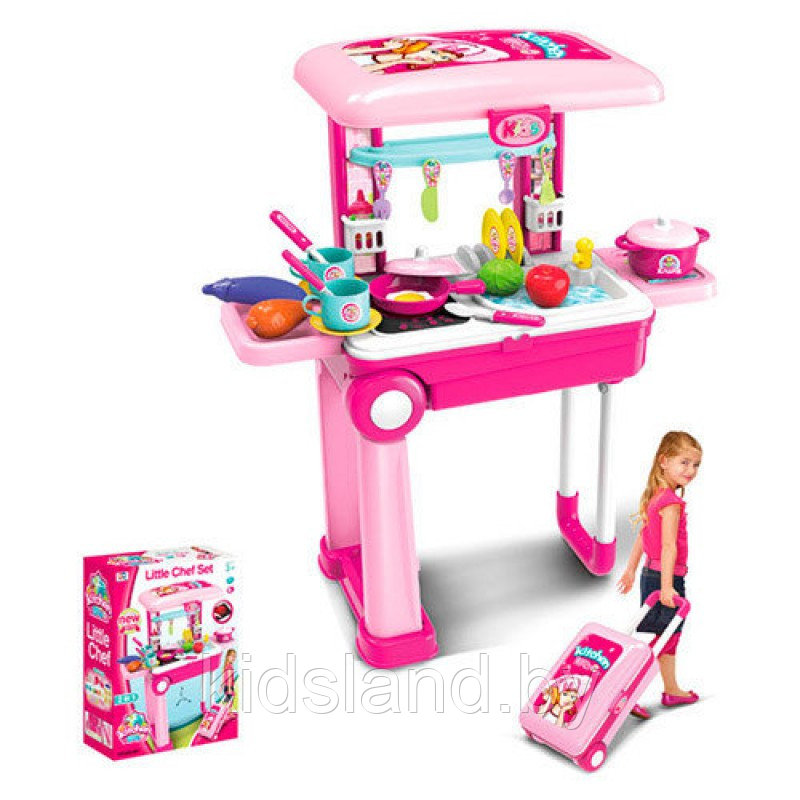 Детская кухня-чемоданчик, арт. 008-921А розовая - фото 1 - id-p140319802