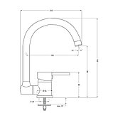 Смеситель для мойки Deante Aster со складным изливом, хром, фото 2