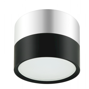 Светильник ЭРА OL7 GX53 BK/CH Подсветка, накладной под лампу Gx53, алюминий, цвет черный+хром