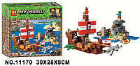 Конструктор Bela Minecraft 11170 "Приключения на пиратском корабле" 404 детали