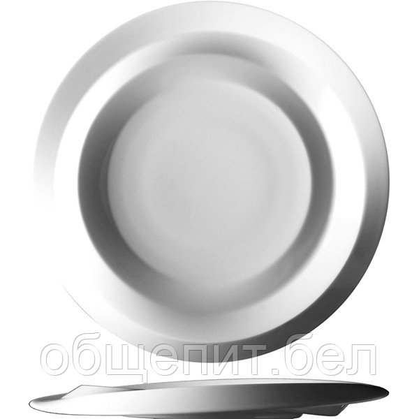 Блюдо круглое «Нами»; фарфор; D=32см; белый