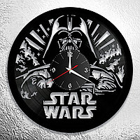 Часы из виниловой пластинки "Звездные Войны" версия 3
