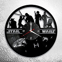 Оригинальные часы из виниловых пластинок "Звездные Войны" версия 6