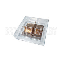 Коробка для 4 конфет прозрачная (Беларусь, 120х120х30 мм)