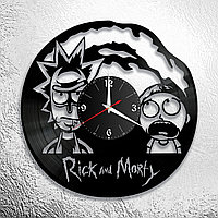 Оригинальные часы из виниловых пластинок "Рик и Морти" версия 1