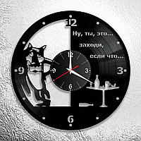 Оригинальные часы из виниловых пластинок  "Волк из Жил-Был Пес " версия 1