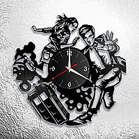 Часы из виниловой пластинки  "Доктор Кто" версия 1