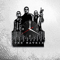 Часы из виниловой пластинки  "Матрица" версия 1