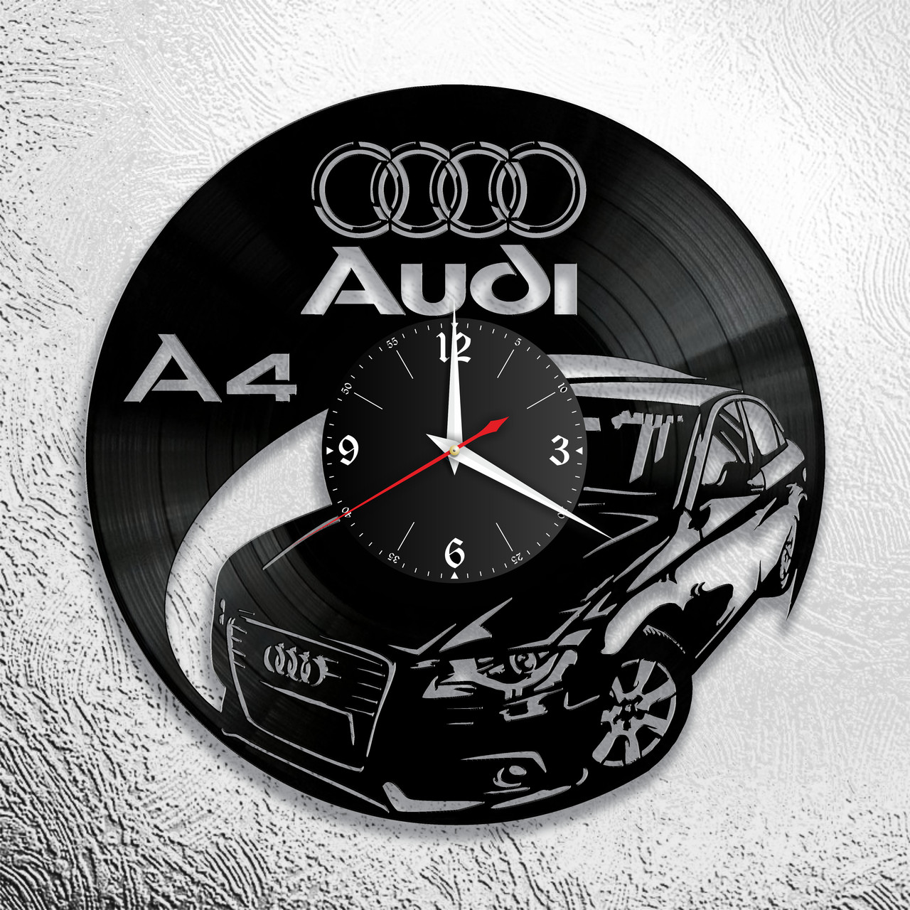 Часы из виниловой пластинки  "Audi" версия 2 А4